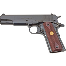 Government, Semi-automatic, 1911, 45 ACP, 5" Barrel, Royal Blue Finish, Wood Grips, 7 Round, 1 Mag, White Dot Sights, Steel Frame O1911C-RB