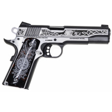 Delta Elite, Semi-automatic, 10MM, 5", Silver, 8 Rounds, 1 Magazine, Engraved Slide, Upgraded Black Engraved Grips, Novak White Dot Sights, Stainless Steel O2020XE-FEN