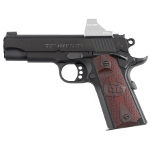Combat Commander, 1911, Semi-automatic, Metal Frame Pistol, Commander Size, 45ACP, 4.25" Barrel, Steel, Blued Finish, Optics Ready, G10 Checkered Black Cherry Grips, White Dot Carry Novak Sights, 8 Rounds, 1 Magazine O4940XE-OR