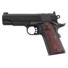 Combat Commander Oscuro y Oro, 1911, Semi-automatic, Metal Frame Pistol, 38 Super, 4.25" Barrel, High Polished Slide and Frame, Black and Gold, Black Kirinite Grips with Gold Pony, 9 Rounds O4943XE-OYO