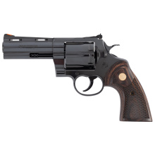 Anaconda, Revolver, Double Action/Single Action, Steel Frame, 44 Remington Magnum, 4.25" Barrel, Blued Polished Finish, Black, Red Ramp Front/Adjustable Rear Sights, Target Walnut and Gold Medallion Grips, 6 Rounds ANACONDA-BP4WTS