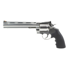 Kodiak, Revolver, Double Action/Single Action, Metal Frame Revolver, 44 Magnum, 8" Barrel, Vent Rib, Ported Barrel, Stainless Steel Finish, Silver, Rubber Grip, Fiber Optic Front Sight, 6 Rounds KODIAK-SP8RTS