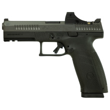 P-10F, Striker Fired, Semi-automatic, Polymer Frame Pistol, Sub-Compact, 9MM, 4.5" Barrel, Nitride Finish, Black, Night Sights, 19 Rounds, 3 Magazines, Holosun SCS Installed 086092