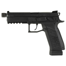 P-09 Suppressor-Ready, Double Action/Single Action, Semi-automatic, Polymer Frame Pistol, Full Size, 9MM, 5.15" Barrel, Threaded Barrel - 1/2X28, Nitride Slide Finish, Black, 3 Interchangeable Backstraps, High Fixed Sights, Swappable Safety/Decocker, 21