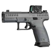 P-10 C Ported COA Elite, Semi-automatic, Striker Fired, Polymer Frame Pistol, Compact, 9MM, 4" Ported Barrel, Nitride Finish, Black Slide, Gray Frame, Magwell, Aluminum Trigger, Fixed Sights, Includes Aimpoint COA, 3 Magazines, (1) 19 Round, (1) 17 Round