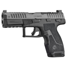 DUTY 4.0C, Semi-automatic, Striker Fired, Polymer Frame Pistol, Compact, 9MM, 4" Barrel, Nitride Finish, Black, H3 Tritium Night Sights, Optic Ready, Ambidextrous Manual Safety, 17 Rounds, 2 Magazines, 3 Interchangeable Grip Modules 95099