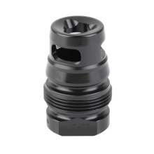 Xeno Pistol Wee Brake, Muzzle Brake, 9MM, 1/2X28 Thread Pitch, Nitride Finish, Black DA125
