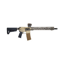 DB15, Semi-automatic Rifle, AR-15, 5.56 NATO, 16" Threaded Barrel, 1/2x28 Thread Pitch, 1:8 Twist, Cerakote Finish, Desert Sage and Gun Metal Gray, Magpul MOE SL-K Carbine Stock, MOE Grip, Carbine Length Gas System, 15" MLOK Handguard, Viridian Venta Gre