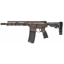 DDM4 V7P, Semi-automatic, AR Pistol, 5.56 NATO, 10.3" Cold Hammer Forged Barrel, MIL SPEC+ Brown Anodized Finish, Daniel Defense Pistol Grip, SBA3 Pistol Stabilizing Brace, MFR 9" M-LOK Rail, Grip-N-Rip Charging Handle, 1 Magazine, 32 Rounds 02-128-18052