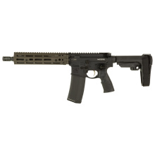 DD4 MK18, Semi-automatic, AR Pistol, 5.56 NATO, 10.3" Chrome-Lined Government Profile Barrel, 1:7 Twist, Carbine Length Gas System, Low Profile Gas Block, Black, A2 Flash Hider, 9.5" Free-float RIS III Rail System, Flat Dark Earth, Pistol Grip, SBA3 Brac