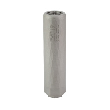 Null9Ti, Suppressor, 9MM, 5.08" Length, 1.41" Diameter, Titanium Construction, Clear Coat Anodized Finish, Gray, Mini-HUB Mounting System, 4.4oz 06-140-16309