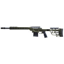 Delta 5 Pro, Bolt Action Rifle, 6.5 Creedmoor, 18 " Varmint Contour Barrel, 1:8 Twist, Threaded 5/8X24, Area 419 Hellfire Muzzle Brake, Olive Drab Green, Daniel Defense Grip, Fully Adjustable Stock, Single Stage Timney Elite Trigger, 10 Rounds, 1 Magazin