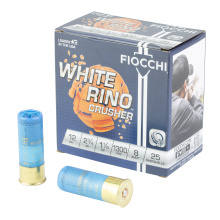 White Rino, 12 Gauge, 2.75", #8, 1 1/8 oz, Lead, 25 Round Box 12WRCRS8