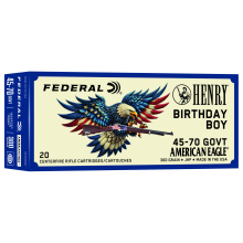 Cattleman Edition, 45-70 Government, 300 Grain, Jacketed Soft Point, 20 Rounds per Box 4570HENRY
