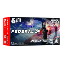 American Eagle, 45ACP, 230 Grain, Full Metal Jacket, 50 Rounds per Box AE45USA
