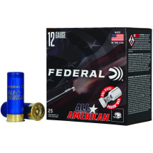 All American, 12 Gauge, 2.75", #8, 2.75 Dram, 1 1/8 oz, Lead, 25 Rounds per Box FAA12L 8