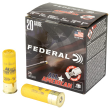 All American, 20 Gauge, 2.75", #8, 2.5 Dram, 7/8 oz, Lead, 25 Rounds per Box FAA20 8