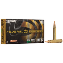 Gold Medal .300 Winchester Magnum 190 Grain Sierra MatchKing Boattail Hollow Point