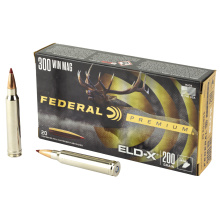 Federal Premium, Extremely Low Drag eXpanding, 300 Winchester Magnum, 200 Grain, Polymer Tip, 20 Rounds P300WELDX1