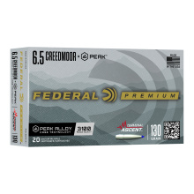 Terminal Ascent Peak, 6.5 Creedmoor, 130 Grain, Terminal Ascent Bullet, Peak Alloy Case, 20 Round Box P65CRDPKTA1