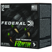 Raptor Steel, 12 Gauge, 3", #3, Max Dram, 1 3/8oz, Steel, 25 Rounds per Box RRS1383