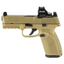 510 MRD, Striker Fired, Semi-automatic, Polymer Frame Pistol, Mid-Size, 10MM, 4.1" Barrel, Matte Finish, Flat Dark Earth, Inlcudes Holosun 407C Red Dot Sight, Non-Manual Safety, Optic Height Sights, 15 Rounds, 2 Magazines 66-101910