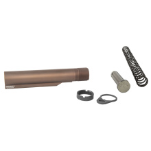 Buffer Tube Complete Assembly, Fits AR-15, Anodized Finish, Desert Dirt Color, 6-Position, H2 Buffer 08-163S-H2