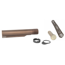 Buffer Tube Complete Assembly, Fits AR-15, Anodized Finish, Desert Dirt Color, 6-Position, H3 Buffer 08-163S-H3