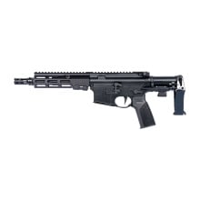 GDP, Semi-automatic, AR Pistol, 300 Blackout, 8" Cold Hammer Forged, Chrome Lined Barrel, 5/8X24 Thread Pitch, Anodized Finish, Black, GDP Pistol Brace, Geissele A17 Grip, Custom Pistol-Length Gas System, 7" MK16 Handguard, No Magazine, HUXWRX QD 762 Fla