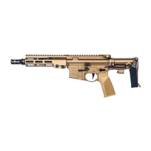 GDP, Semi-automatic, AR Pistol, 300 Blackout, 8" Cold Hammer Forged, Chrome Lined Barrel, 5/8X24 Thread Pitch, Anodized Finish, Desert Dirt Color, GDP Pistol Brace, Geissele A17 Grip, Custom Pistol-Length Gas System, 7" MK16 Handguard, No Magazine, HUXWR