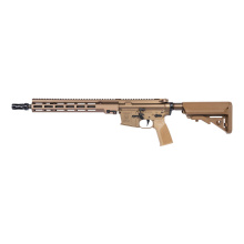 Super Duty MOD1-A, Semi-automatic, AR, 223 Remington/5.56 NATO, 13.9" Cold Hammer Forged, Chrome Lined Barrel, Pinned and Welded HUXWRX QD 556 Flash Hider (16" OAL), Anodized Finish, Desert Dirt Color, B5 Systems Enhanced SOPMOD Stock, Geissele A17 Grip,
