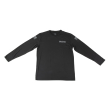 Performance, Long Sleeve Shirt, Polyester/Spandex Material, Medium, Black and White AP96432