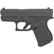43, Striker Fired, Semi-automatic, Polymer Frame Pistol, Sub-Compact, 9MM, 3.41" Barrel, Matte Finish, Black, Fixed Sights, 6 Rounds, 2 Magazines G43US