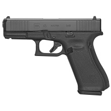 45, Striker Fired, Semi-automatic, Polymer Frame Pistol, Compact, 9MM, 4.02" Barrel, DLC Finish, Black, Fixed Sights, 17 Rounds, Interchangeable Backstraps, 3 Magazines G4517AUT