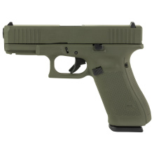 G45 Gen5 OD | 9MM, 4.02" Barrel, OD Green, Interchangeable, 17 Rounds, 3 Mags, Fixed Sights, Polymer, DLC PA455S204-OD Semi-automatic, Striker Fired, Compact