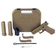 19XV, V Series, Striker Fired, Semi-automatic, Polymer Frame Pistol, Compact, 9MM, 4.02" Barrel, Glock Marksman Barrel, nPVD Finish, Coyote, No Finger Grooves, Glock Night Sights, Ambidextrous Slide Stop Lever, 3 Magazines, (2)-19 Round Magazines, (1)-17