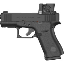 43X M.O.S., Striker Fired, Semi-automatic, Polymer Frame Pistol, Sub-Compact, 9MM, 3.41" Barrel, GLOCK Marksman Barrel, nDLC Finish, Black, No Finger Grooves, Fixed Sights, 15 Rounds, 2 Magazines, Includes Aimpoint COA Optic PX4350B03FRMOS8A4