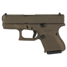 26 GEN 5, 9MM, 3.43", Midnight Bronze, Interchangeable, 10 Rounds, 3 Mags, Front Serrations, Fixed Sights, Polymer, Skydas Cerakote UA265S204-MB