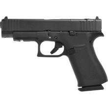 48 M.O.S., Striker Fired, Semi-automatic, Polymer Frame Pistol, Sub-Compact, 9MM, 4.17" Barrel, GLOCK Marksman Barrel, nDLC Finish, Black, No Finger Grooves, Fixed Sights, 15 Rounds, 2 Magazines UA4850203FRMOS