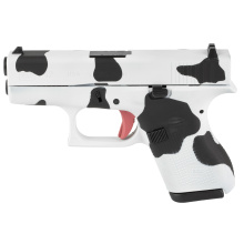 42, Semi-automatic, Striker Fired, Sub-Compact, 380 ACP, 3.25", Cow Print, 6 Rounds, 2 Magazines, Fixed Sights, Polymer, Skydas Cerakote UI4250201-MOO