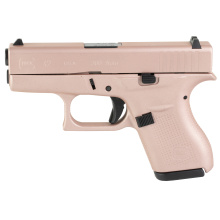 42, Striker Fired, Semi-automatic, Polymer Frame Pistol, Sub-Compact, 380 ACP, 3.25" Barrel, Matte Finish, Rose Gold, No Finger Grooves, Fixed Sights, 6 Rounds, 2 Magazines UI4250204