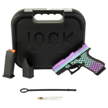 43X, M.O.S, Striker Fired, Semi-automatic, Polymer Frame Pistol, Sub-Compact, 9MM, 3.41" Barrel, Custom Island Bug Cerakote Finish by Shark Coast Tactical, Custom Laser Stippled Frame, Fixed Sights, Optic Ready, 10 Rounds, 2 Magazines PX4350204FRMOSN