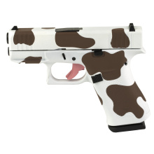 43X, Striker Fired, Semi-automatic, Polymer Frame Pistol, Sub-Compact, 9MM, 3.41" Barrel, Skydas Cerakote Finish, Custom Brown and White Cow Print Cerakote Finish by Skydas, Fixed Sights, 10 Rounds, 2 Magazines UX4350204FRNBRN