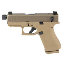 Hush Puppy, Glock 43X, Striker Fired, 9MM, Slide Lock Lever, 3.92" Threaded Barrel, 1/2X28 Thread Pitch, Suppressor Height Sights, Cerakote Finish, Flat Dark Earth, 10 Rounds UX4350204FRN