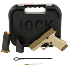 43X, Semi-automatic, Striker Fired, Polymer Frame Pistol, Sub-Compact, 9MM, 3.41" Barrel, Custom Two-Toned Tan Cerakote Finish by Shark Coast Tactical, Fixed Sights, 15 Rounds, 2 Magazines UX4350204NR15