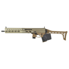 Stribog SP9A1, Semi-automatic Rifle, 9MM, 16" Threaded Barrel, 1/2X28 Thread Pitch, Ambidextrous Controls, Fixed Stock, M-LOK Handguard, Matte Finish, Flat Dark Earth, 10 Rounds, 3 Magazines, California Compliant 810091158159