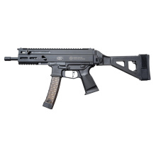 Stribog SP9A1, Semi-automatic, Striker Fired, Aluminum Frame Pistol, 9MM, 8" Threaded Barrel, 1/2X28 Thread Pitch, Ambidextrous Controls, Folding Pistol Brace, M-LOK Handguard, Matte Finish, Black, 30 Rounds, 3 Magazines 850003223056