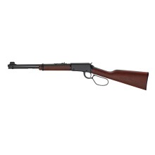 H1 Classic Rifle, Lever Action Rifle, 22LR, 18.5" Barrel, Round Blued Steel, Straight Grip American Walnut Stock, Adjustable Semi-Buckhorn Rear Sight, Hooded Blade Front Sight, 15 Rounds, Large Loop Lever H001L-22
