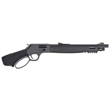 H12 Bear's Leg, Lever Action Pistol, .44 Magnum/.44 Special, 13.8" Threaded Barrel, 5/8X24 Thread Pitch, Round Blued Steel, Blued Steel Receiver, Black Synthetic Stock, Pistol Grip, Adjustable Semi-Buckhorn Rear Sight with Diamond Insert, Brass Bead Fron