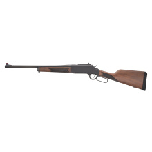Long Ranger Big Woods Carbine, Lever Action Rifle,308 Winchester, 18.5" Round Blued Barrel, AnodizedFinish, Black Receiver, Orange Fiber Optic Front Sight, Skinner Rear Peep Sight, Walnut Stock, 4 Rounds, 1 Magazine H014SBWB-308